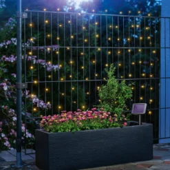 Solar Lichterkette mit 100 warmweißen LEDs