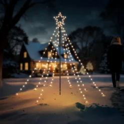 Solar Lichterketten Weihnachtsbaum XXL, Höhe 2 m mit 200 LEDs