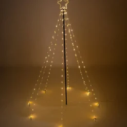 Solar Lichterketten Weihnachtsbaum XXL, Höhe 2 m mit 200 LEDs