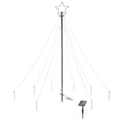 Solar Lichterketten Weihnachtsbaum XXL, Höhe 2 m mit 200 LEDs