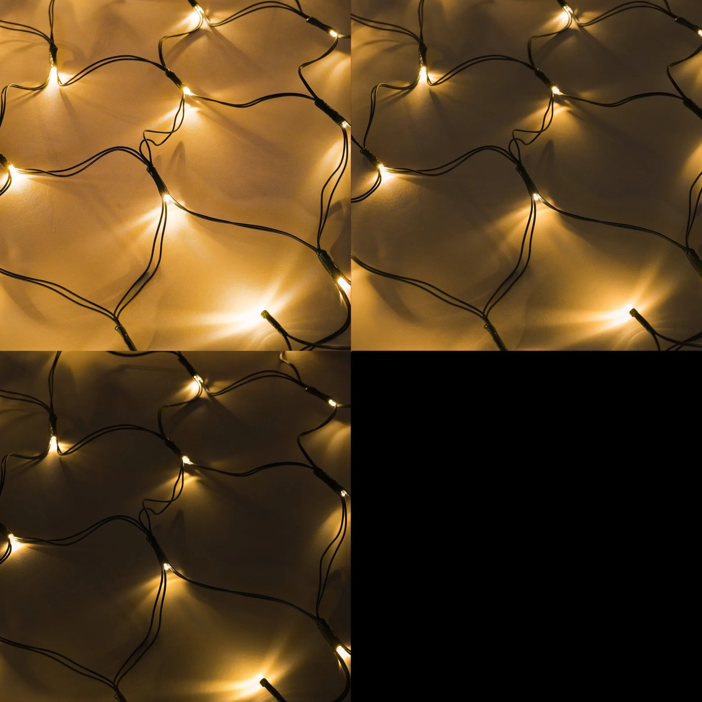 Solar Lichternetz mit 144 warmweißen LEDs