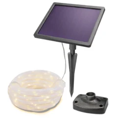 Solar Lichterschlauch mit 200 warmweißen LEDs