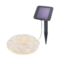 Solar Lichterschlauch mit 100 warmweißen LEDs