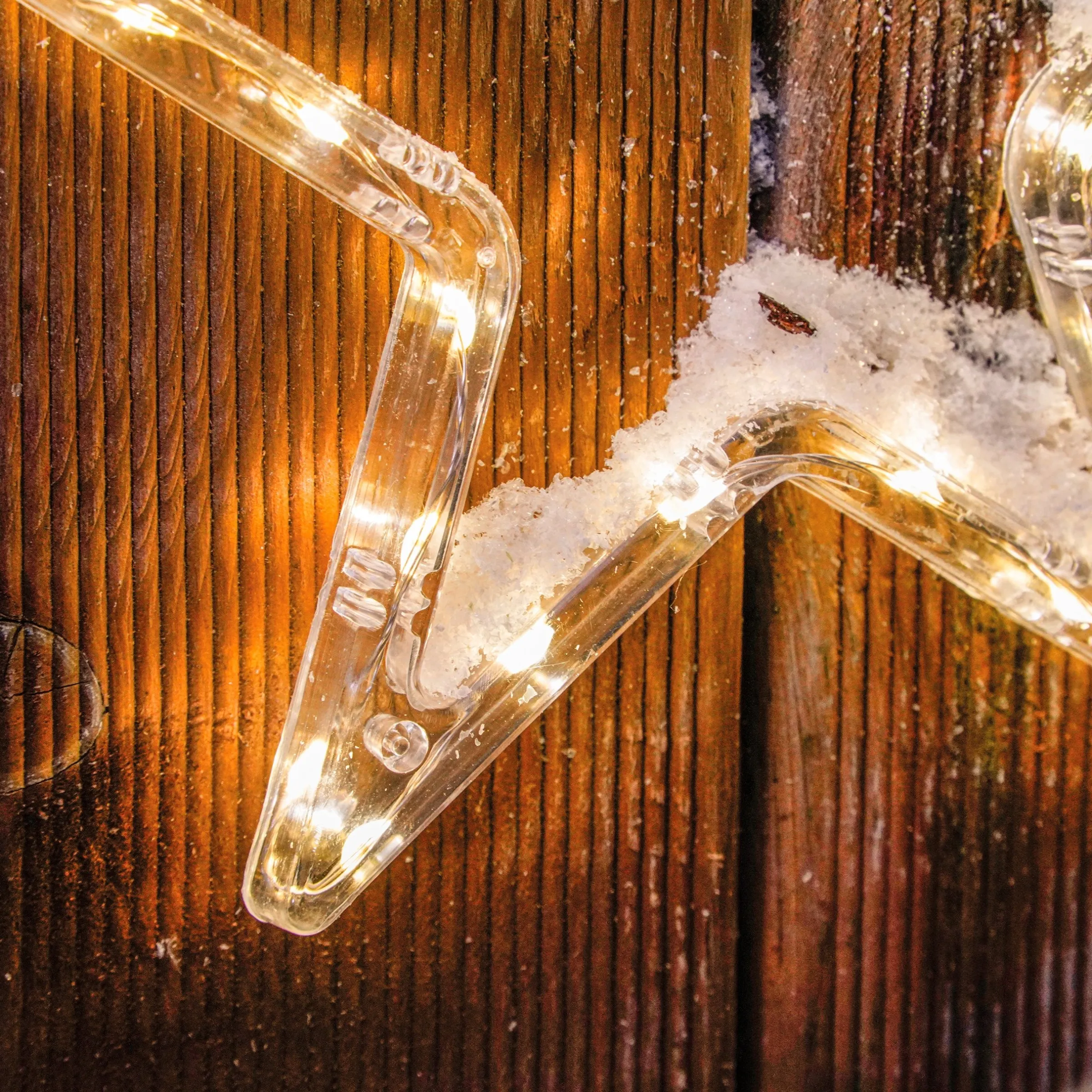 Solar Lichtervorhang Sternenregen mit 3 Sternen