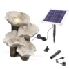 Solar Lotusblätterbrunnen mit LED-Beleuchtung