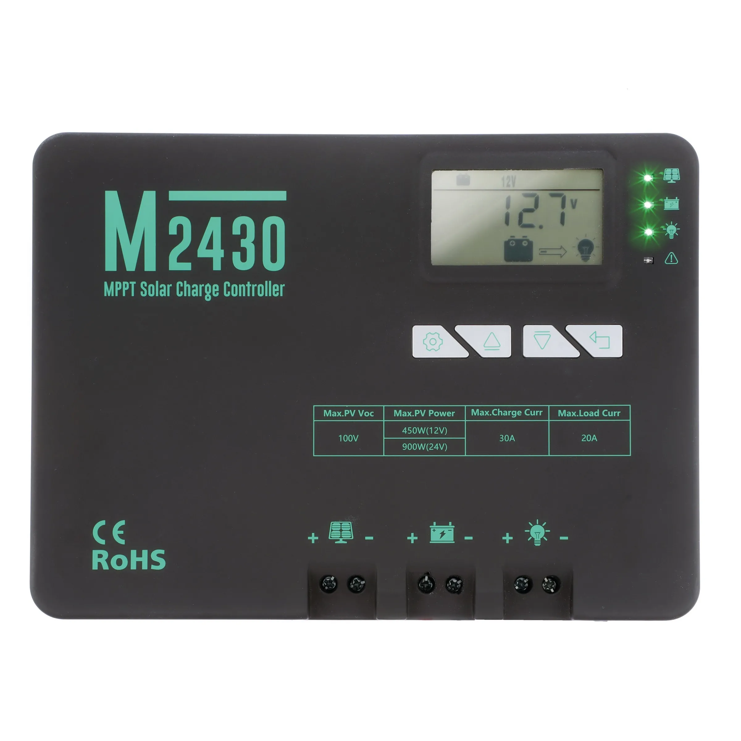 Solar MPPT-Laderegler 12/24 V - 450/900 Wp