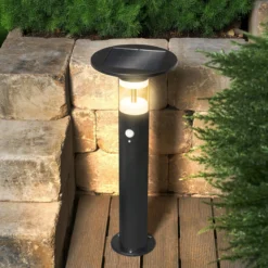 Solar PIR-Standleuchte Amelia 53 cm, schwarz