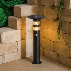 Solar PIR-Standleuchte Casoli 55 cm, schwarz