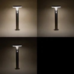 Solar PIR-Standleuchte Lena 45 cm aus Edelstahl