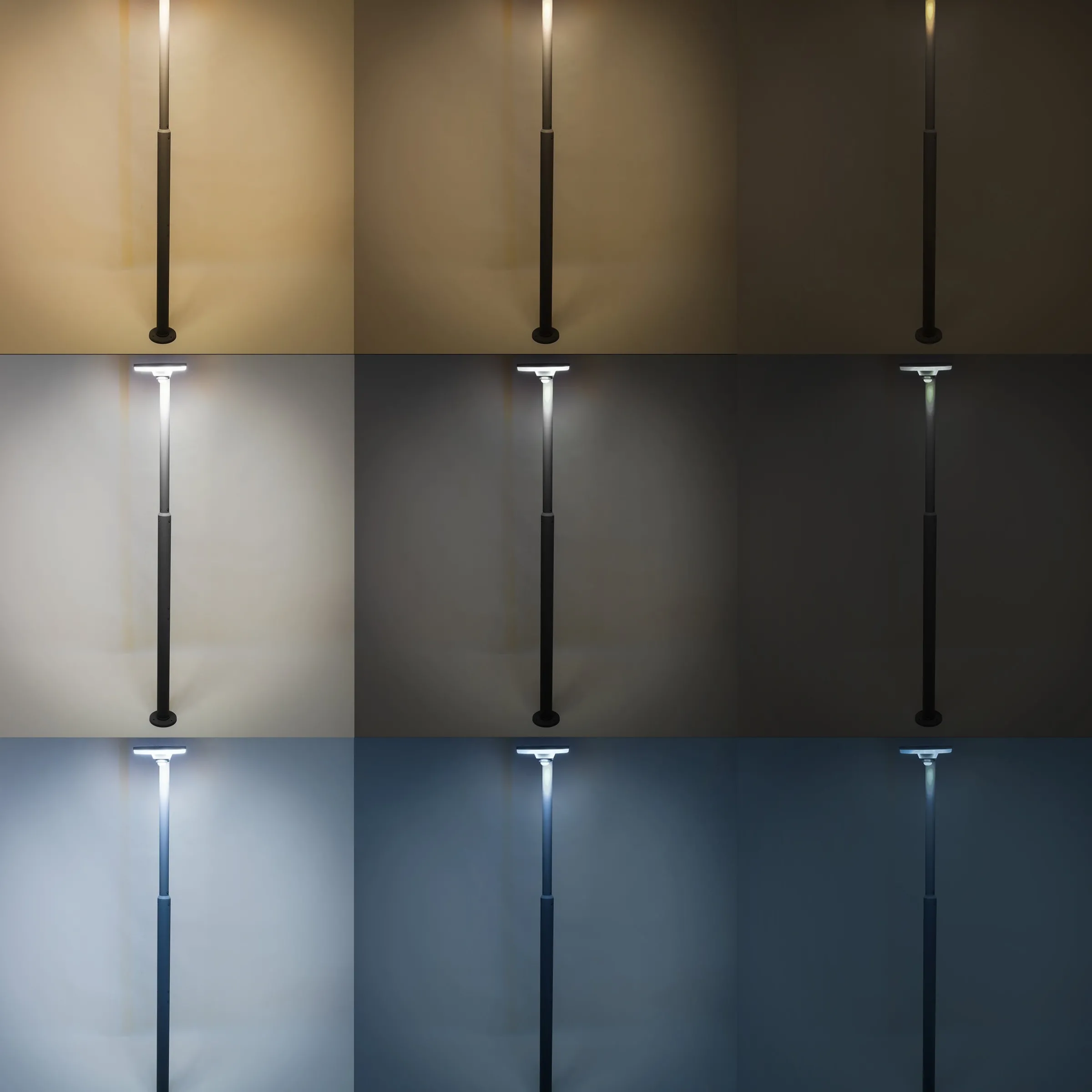 Solar PIR-Standleuchte Loretto 200 CCT & AI Modus