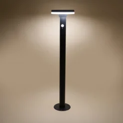 Solar PIR-Standleuchte Mia 85 cm in schwarz