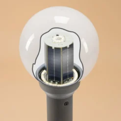 Solar Pollerleuchte mit Leuchtkugel ⌀ 20 cm