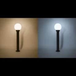 Solar Pollerleuchte mit Leuchtkugel ⌀ 20 cm