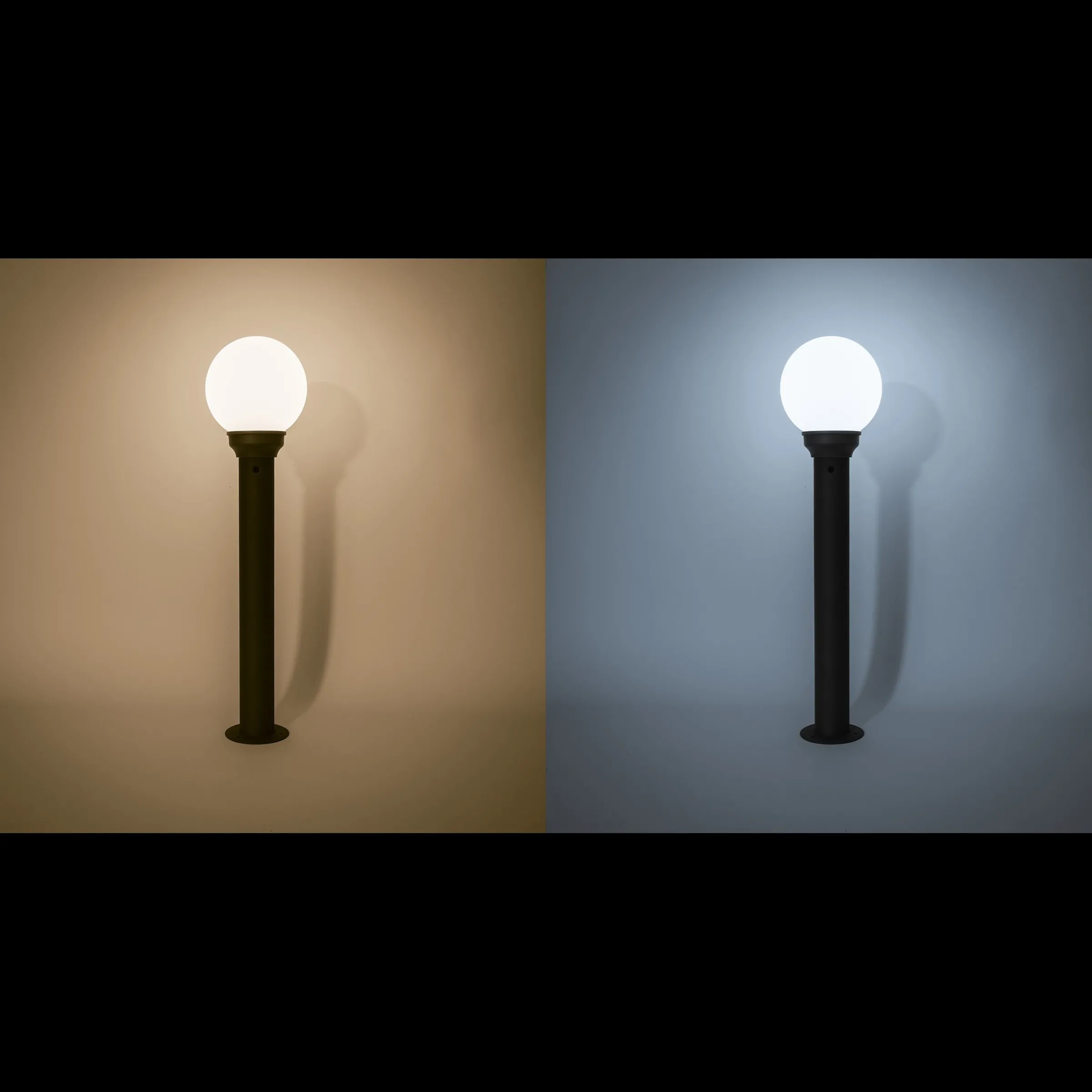 Solar Pollerleuchte mit Leuchtkugel ⌀ 20 cm