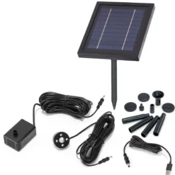 Solar Pumpensystem 3W/ 250 l/h mit Akku und LED-Licht