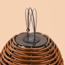 Solar Rattan Windlichter Victoria im 2er Set