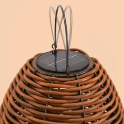 Solar Rattan Windlichter Victoria im 2er Set