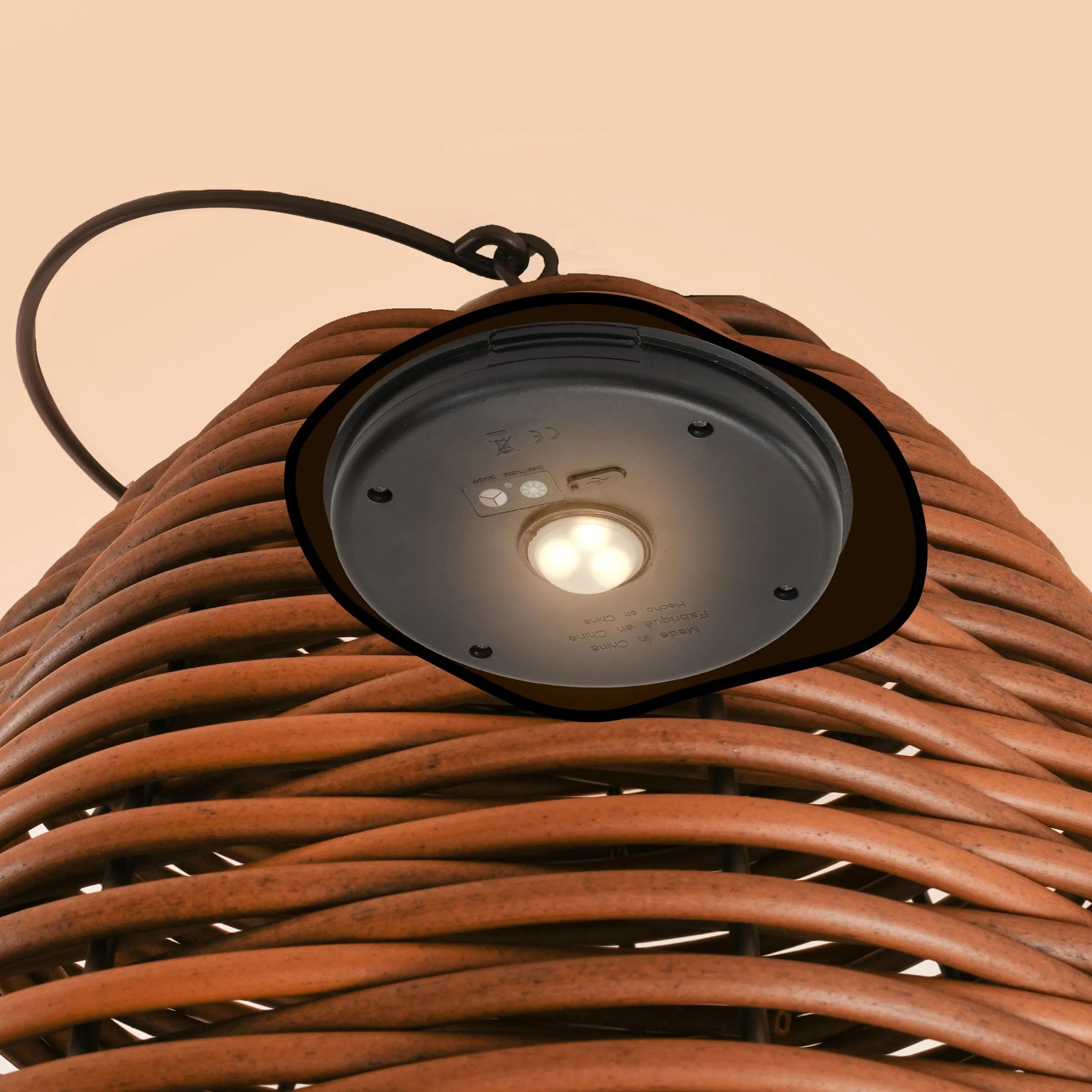 Solar Rattan Windlichter Victoria im 2er Set