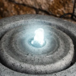 Solar Rundwasserquelle mit LED Licht