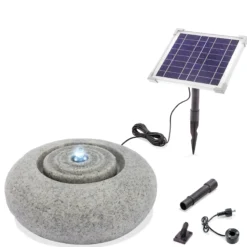 Solar Rundwasserquelle mit LED Licht