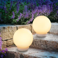 Solar Schwimmkugeln ⌀ 15 cm im 2er Set mit Fernbedienung