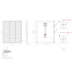 Solars Inselanlage 37 Wp mit 12V/ 12 Ah Akku und Leuchte
