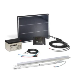 Solars Inselanlage 37 Wp mit 12V/ 12 Ah Akku und Leuchte