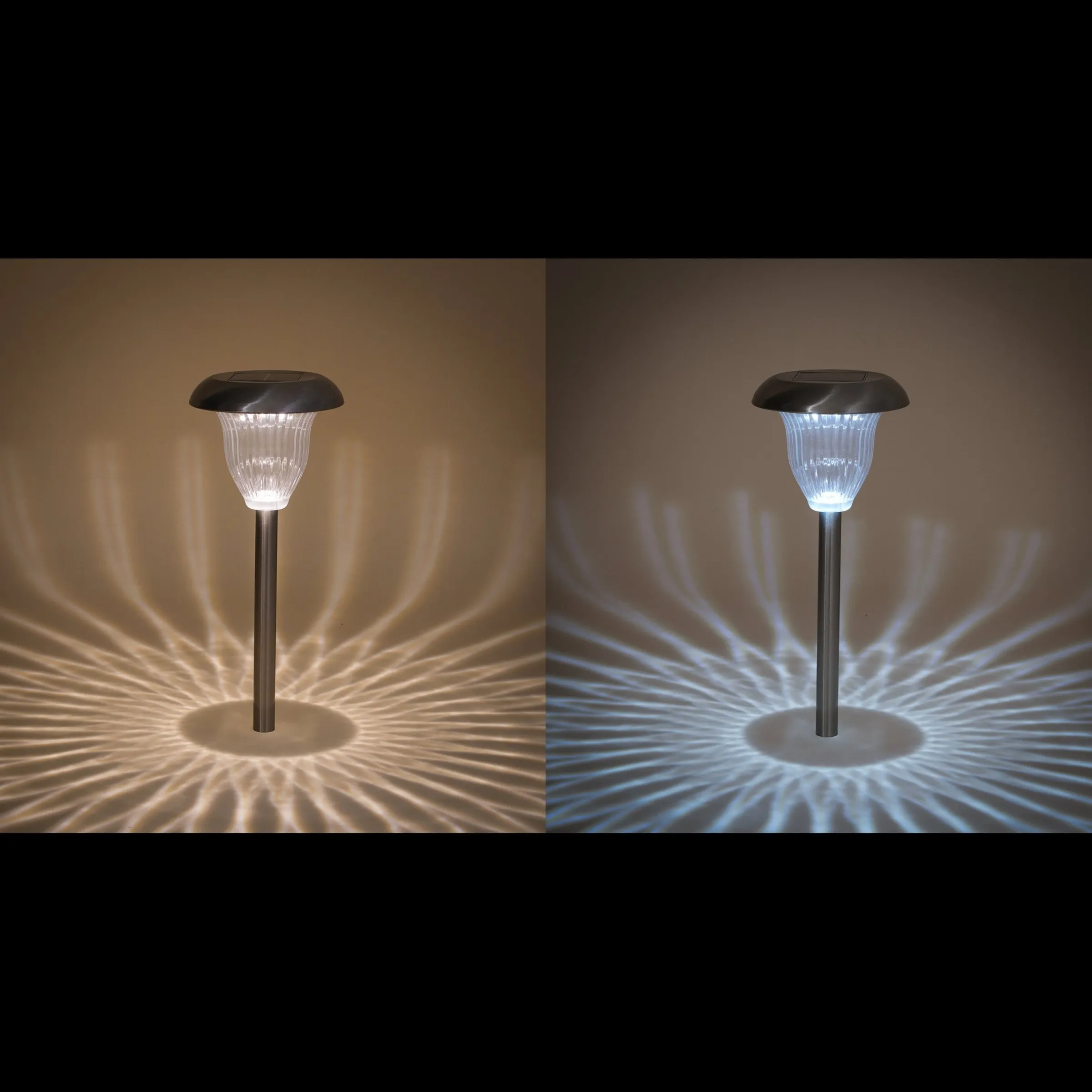 Solar Stableuchte Flowerlight 32 cm DuoColor Edelstahl