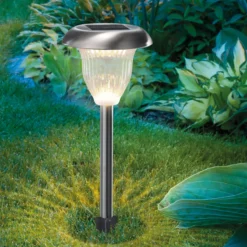 Solar Stableuchte Flowerlight 32 cm DuoColor Edelstahl