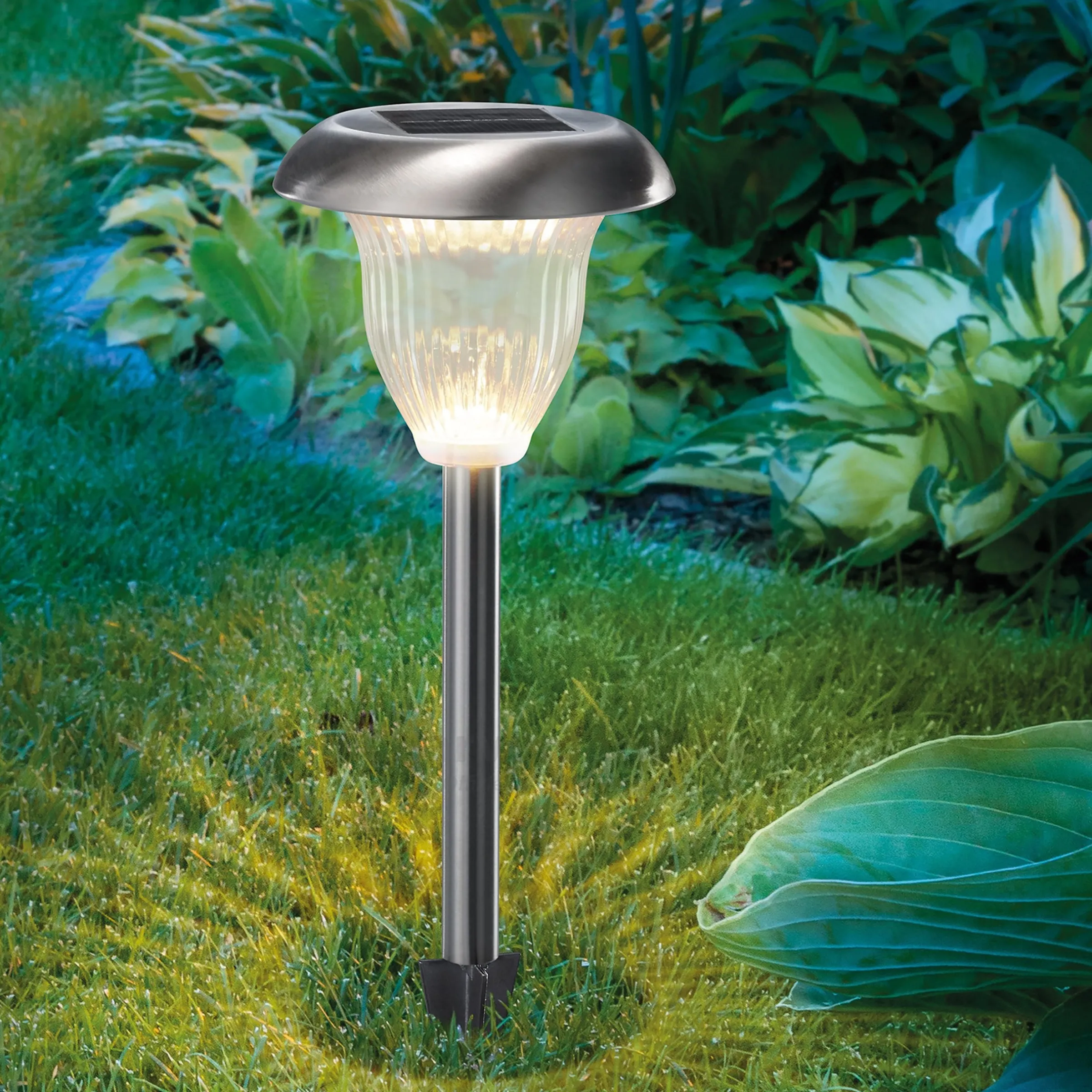 Solar Stableuchte Flowerlight 32 cm DuoColor Edelstahl