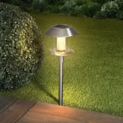 Solar Stableuchte Swing 38 cm DuoColor Edelstahl