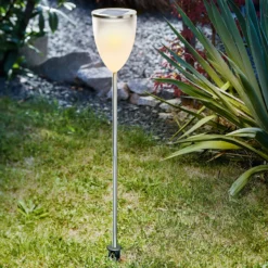 Solar Stableuchte Tropiclight 59 cm DuoColor Edelstahl