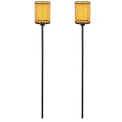 Solar Stab-Windlichter Samoa im 2er-Set
