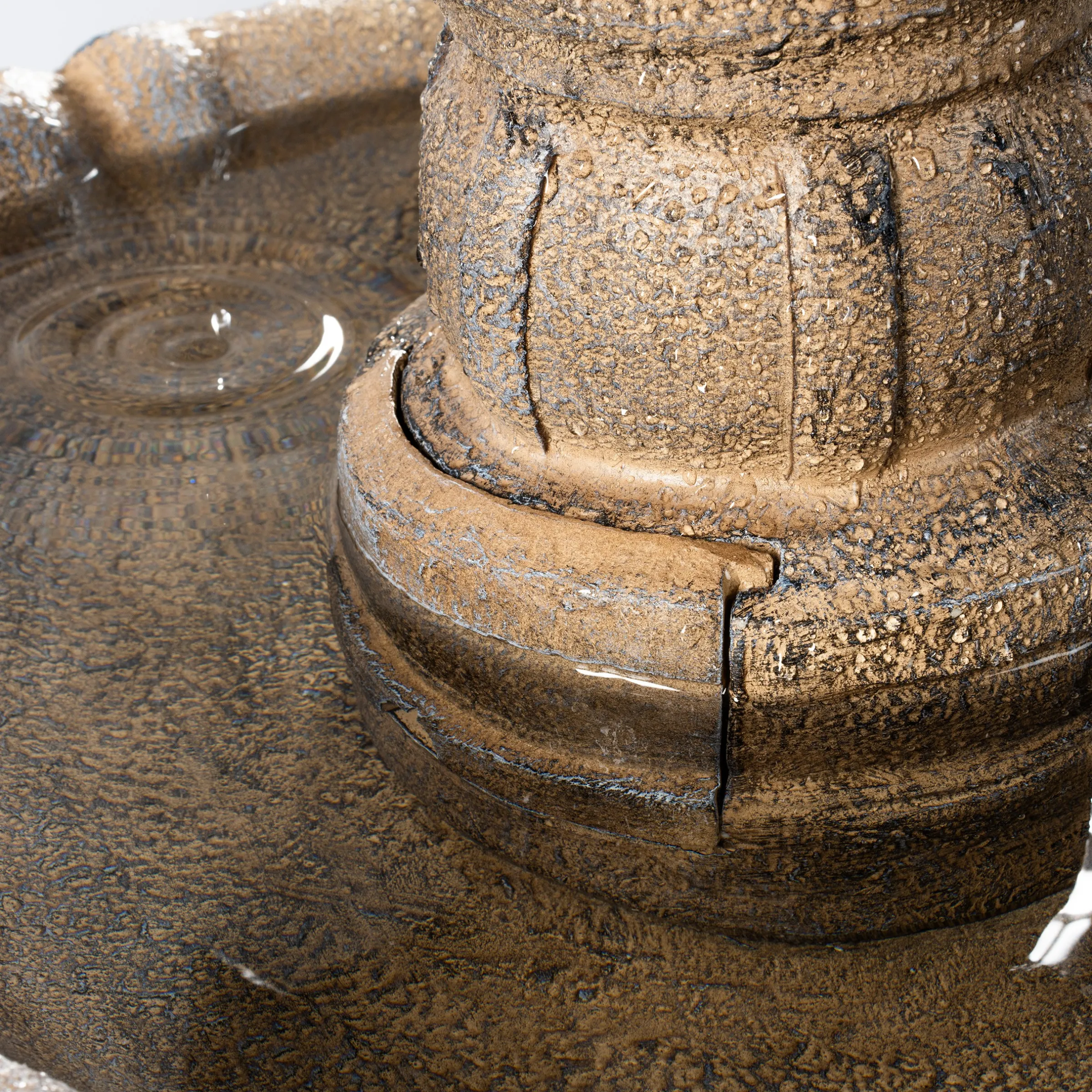 Solar Standbrunnen 83 cm mit dreifach Wasserspiel