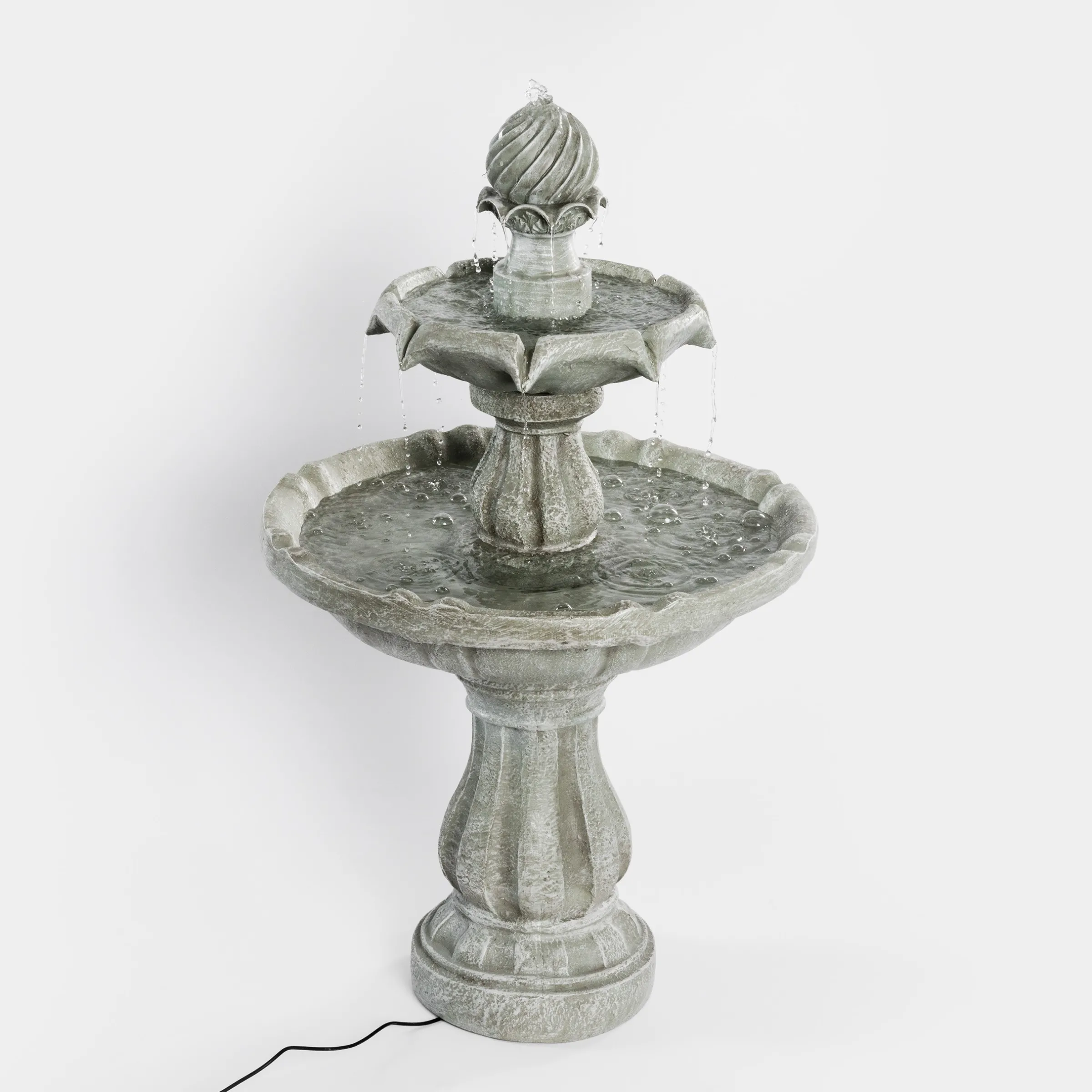Solar Standbrunnen 93 cm mit dreifach Wasserspiel