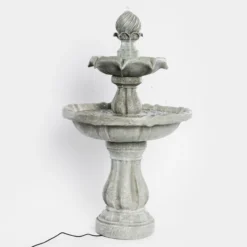 Solar Standbrunnen 93 cm mit dreifach Wasserspiel