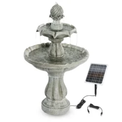 Solar Standbrunnen 93 cm mit dreifach Wasserspiel