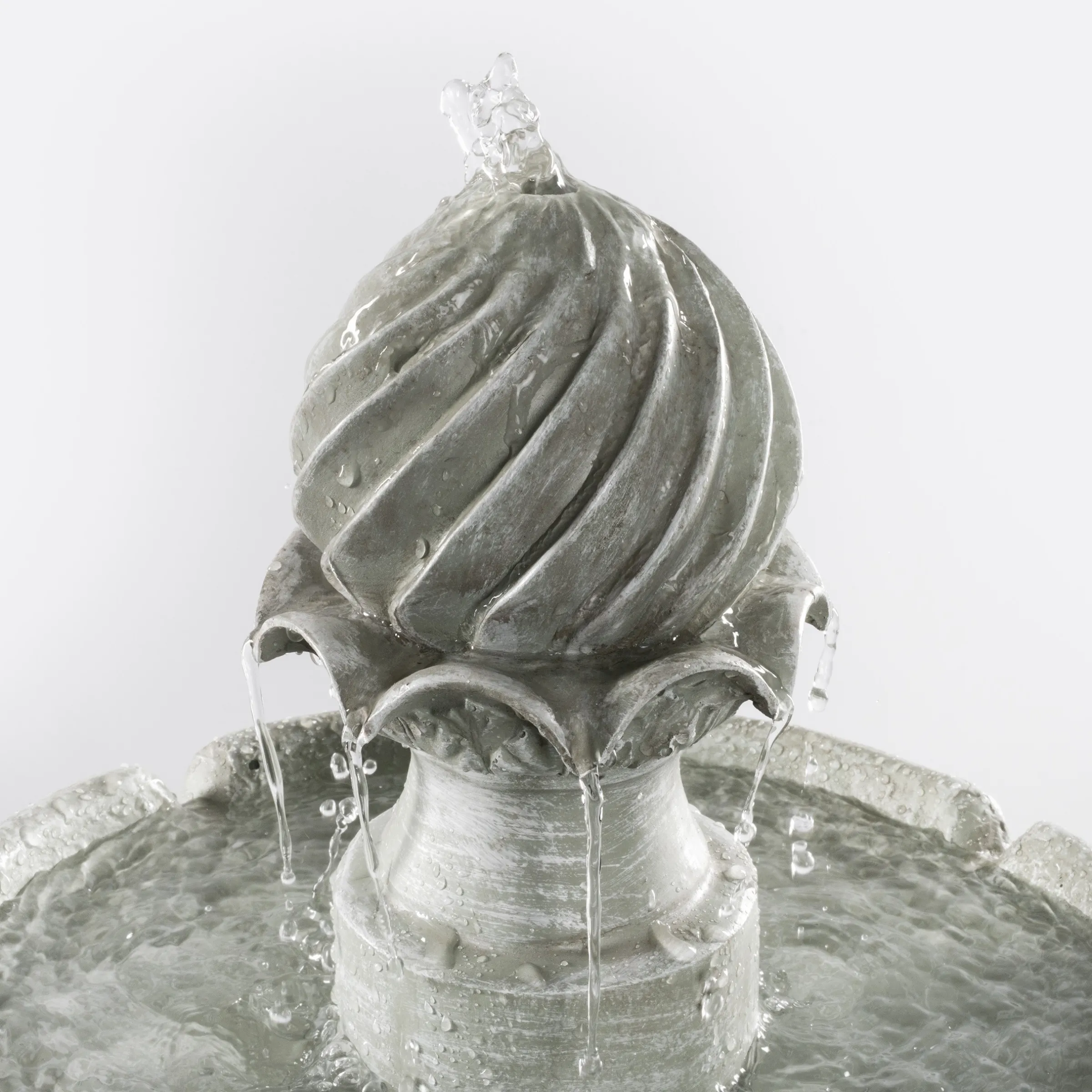 Solar Standbrunnen 93 cm mit dreifach Wasserspiel