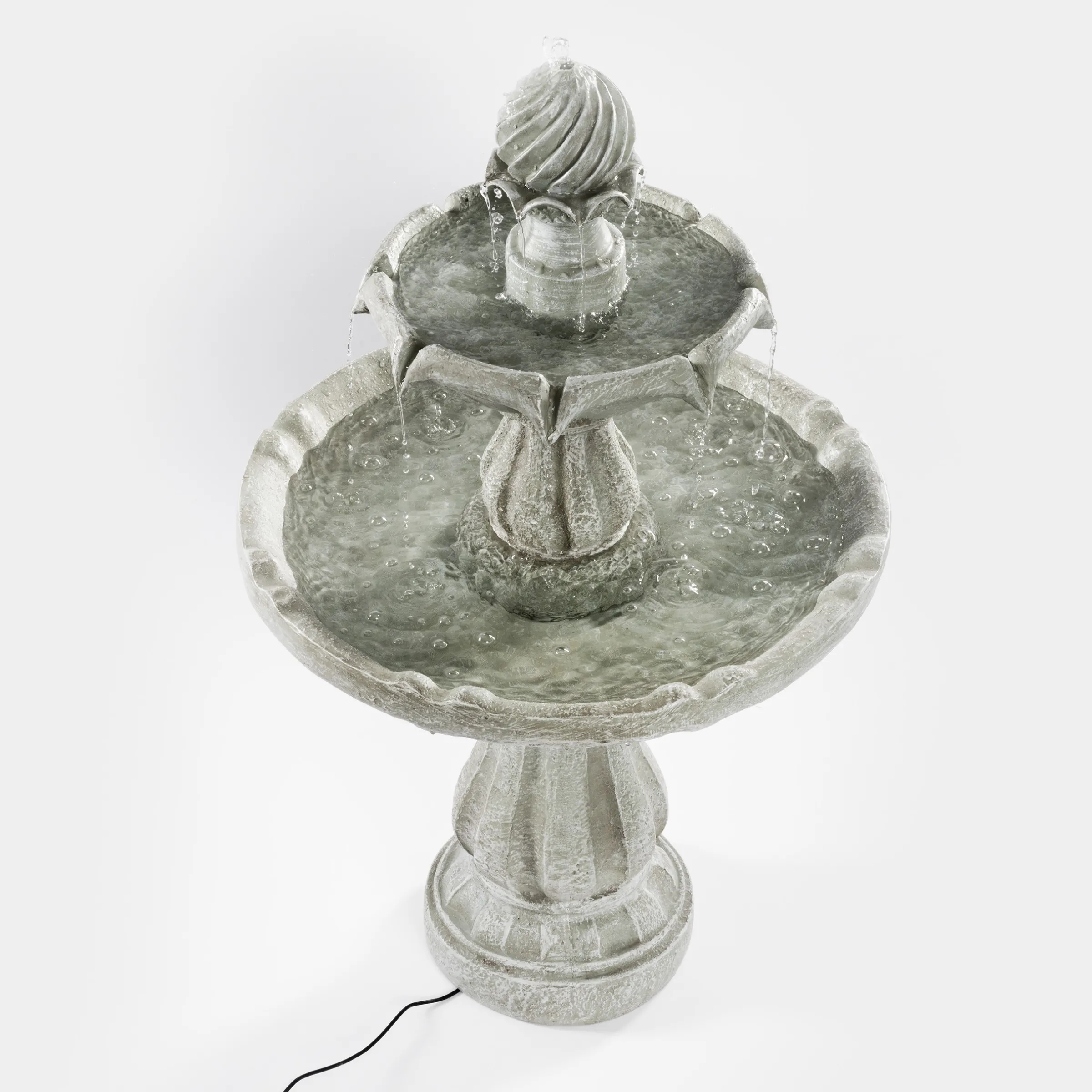 Solar Standbrunnen 93 cm mit dreifach Wasserspiel