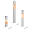 Solar Standleuchten Pole Light im 3er-Set bernsteinfarben