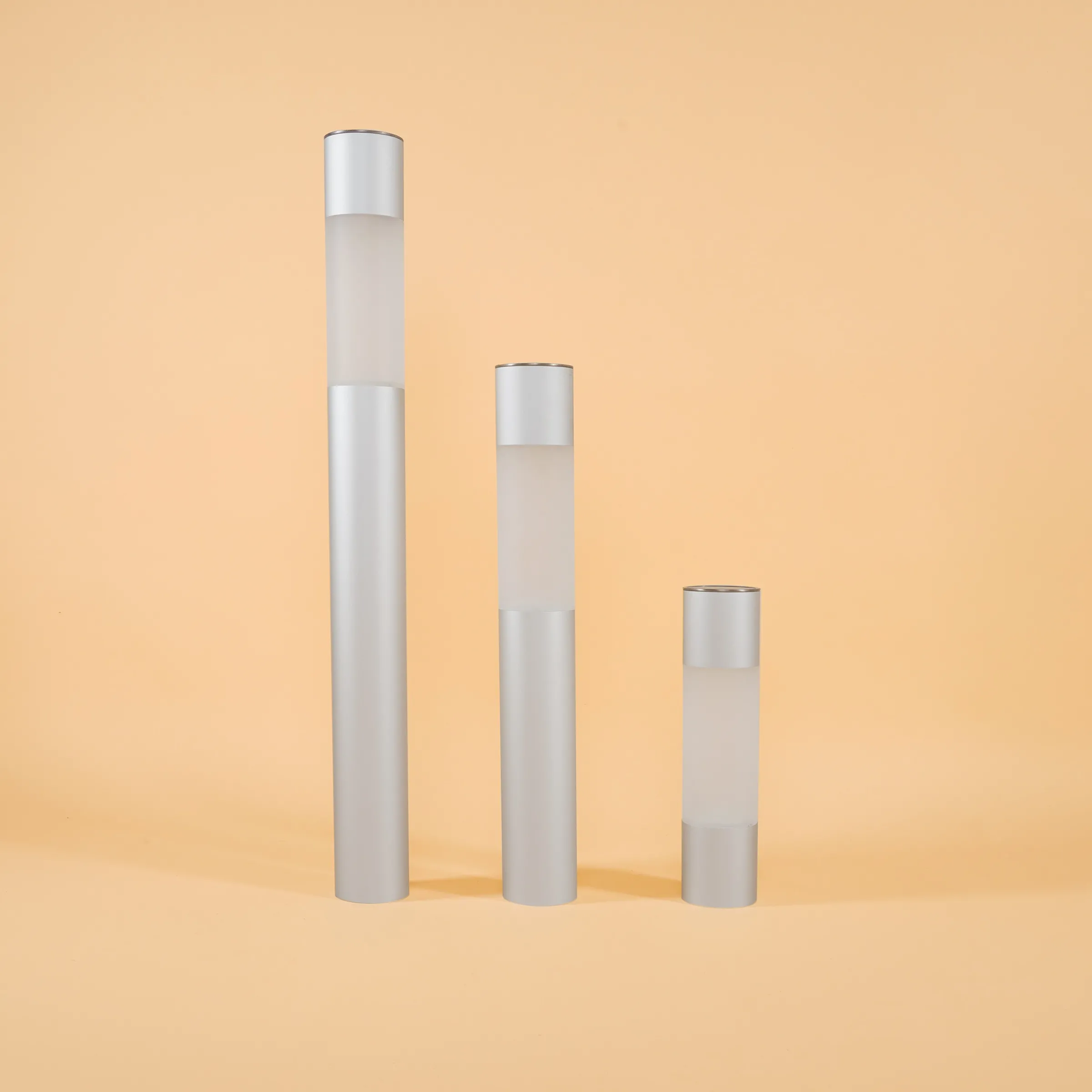 Solar Standleuchten Pole Light im 3er-Set bernsteinfarben
