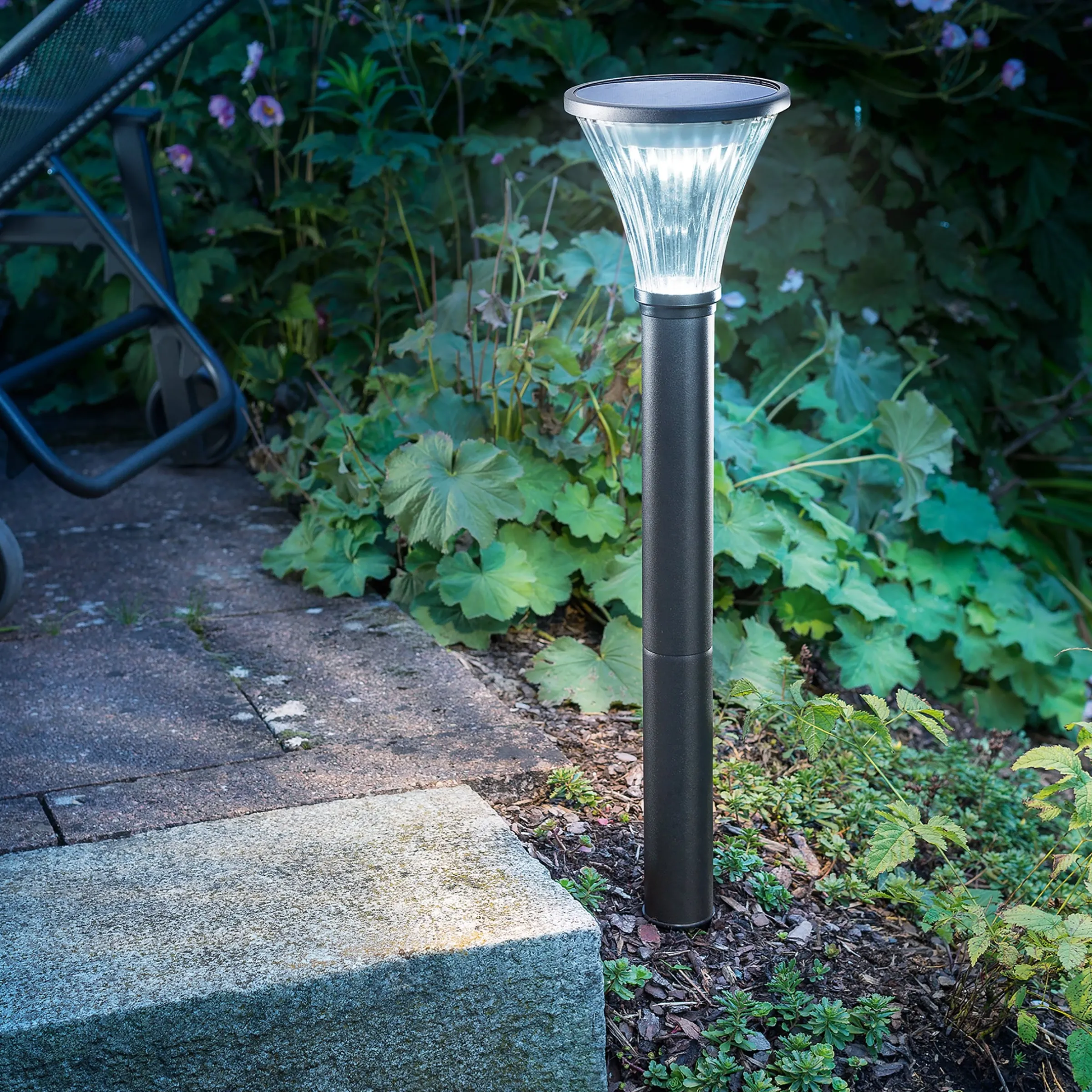 Solar Standleuchte Salerno 60 cm, schwarz