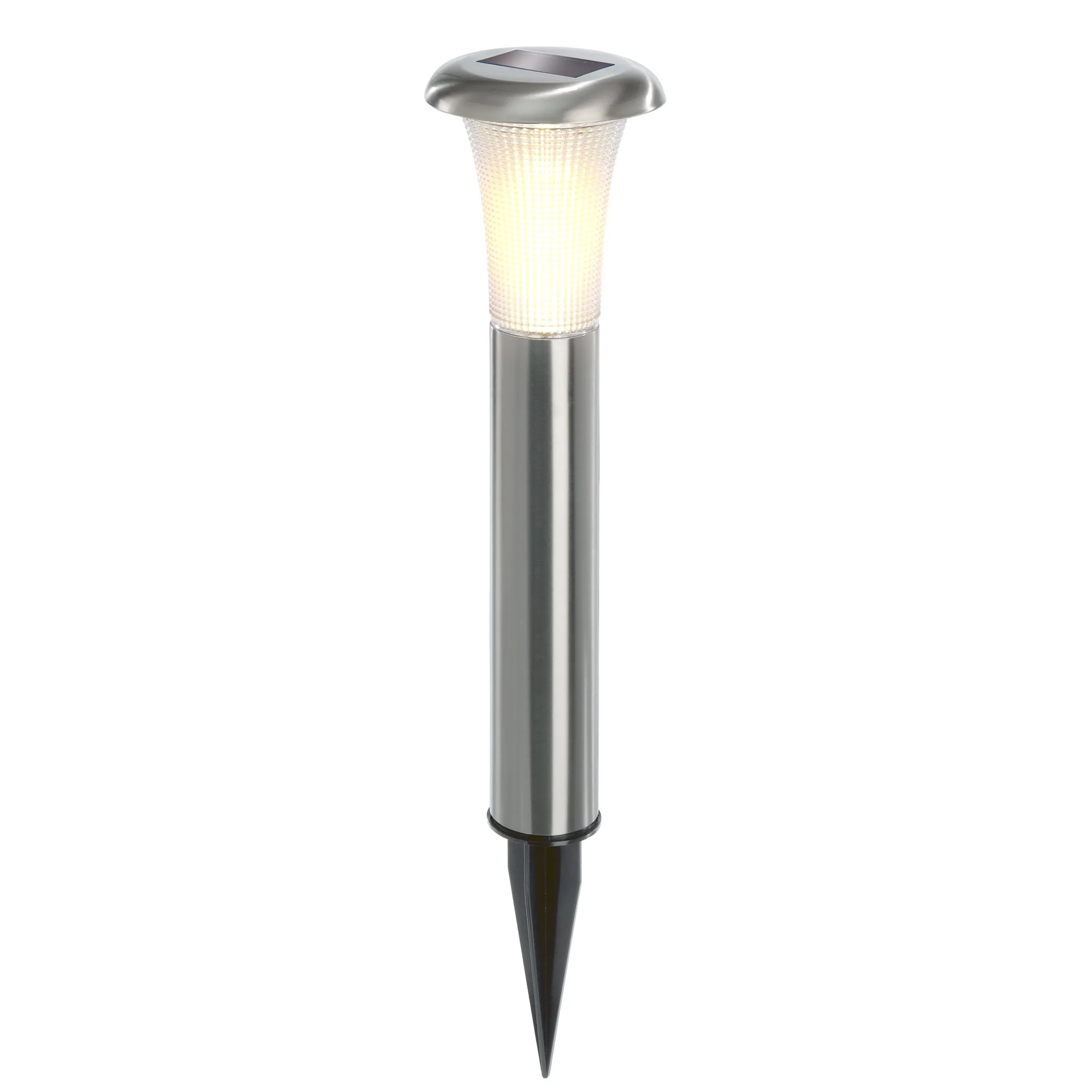 Solar Standleuchte Vesuv 38 cm duo color Edelstahl
