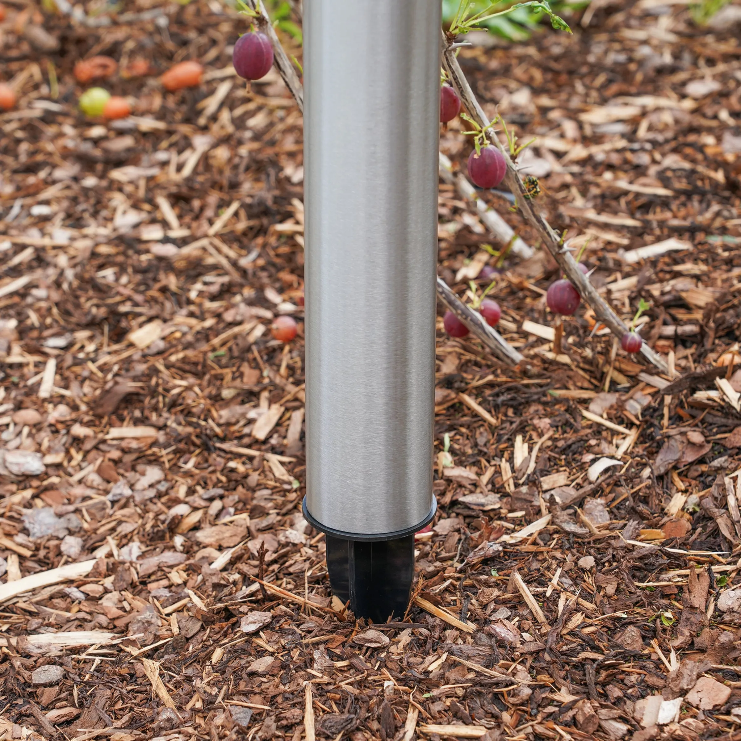 Solar Standleuchte Vesuv 38 cm duo color Edelstahl