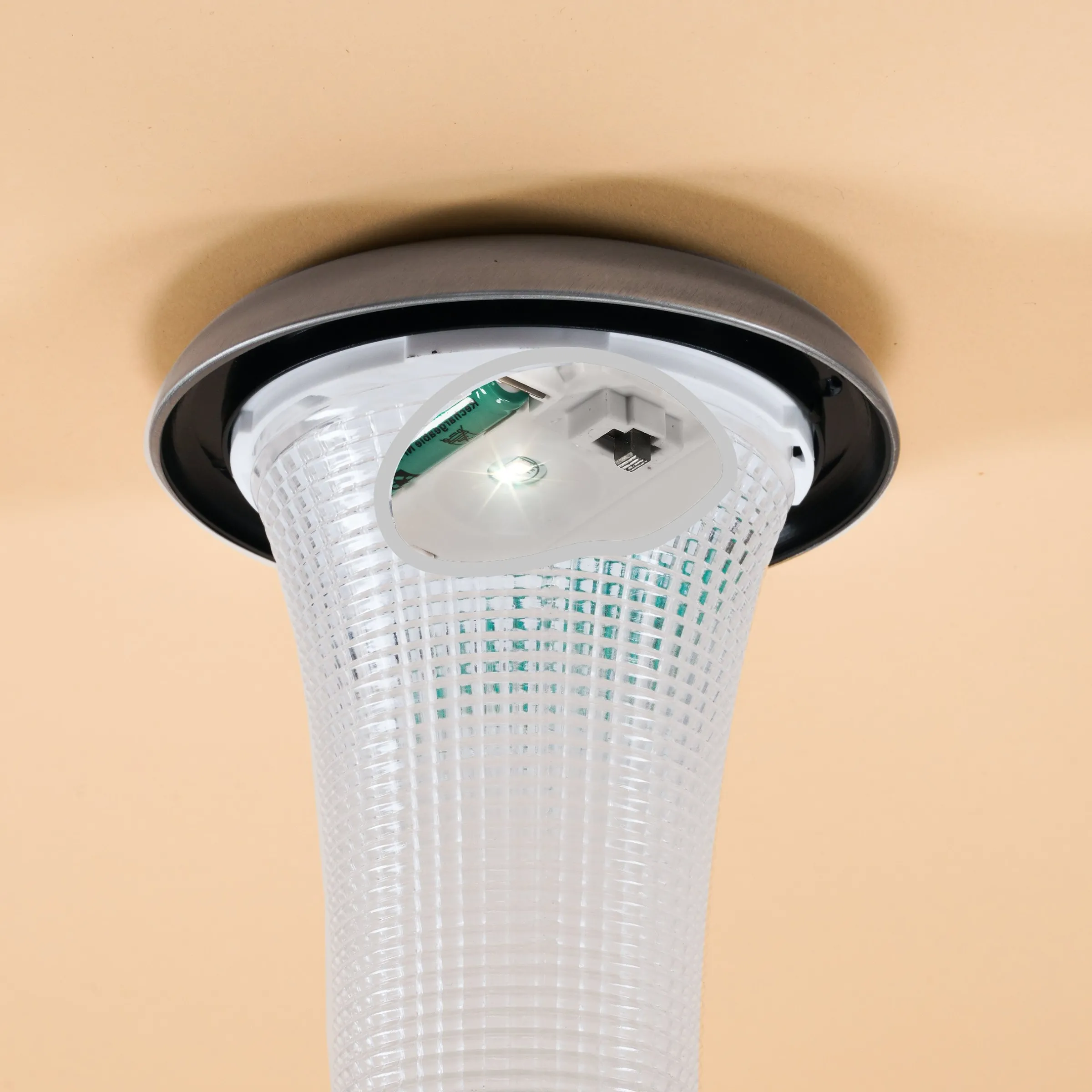 Solar Standleuchte Vesuv 38 cm duo color Edelstahl