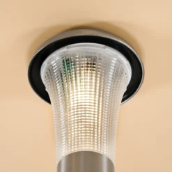 Solar Standleuchte Vesuv 38 cm duo color Edelstahl