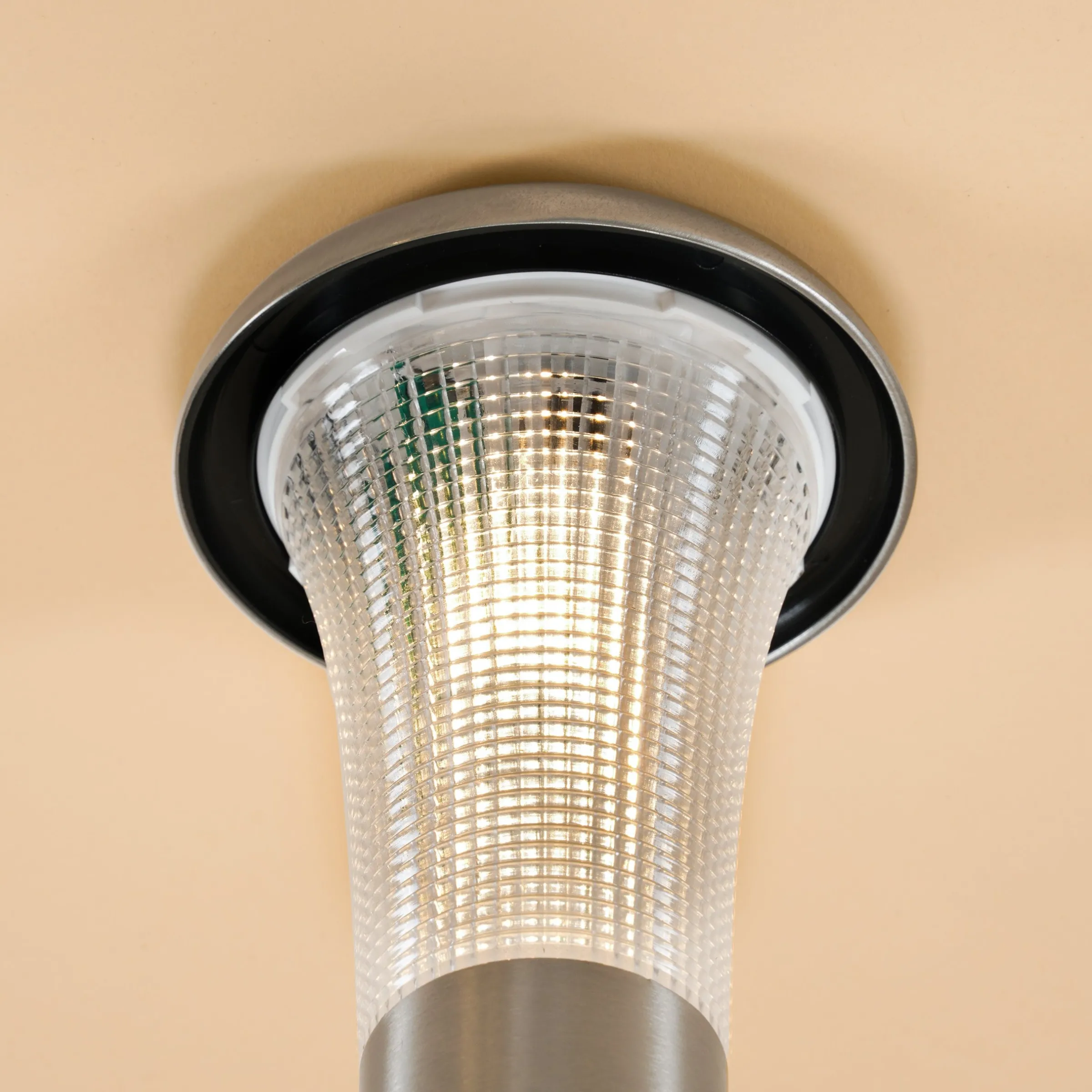 Solar Standleuchte Vesuv 38 cm duo color Edelstahl