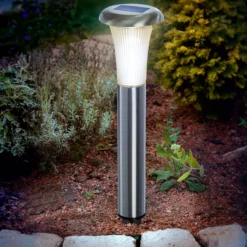 Solar Standleuchte Vesuv 38 cm duo color Edelstahl