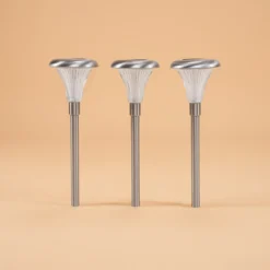 Solar Steckleuchten 3-er Set Capri, 34 cm mit bernstein LED