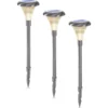 Solar Steckleuchten Set Capri 34 cm DuoColor Edelstahl